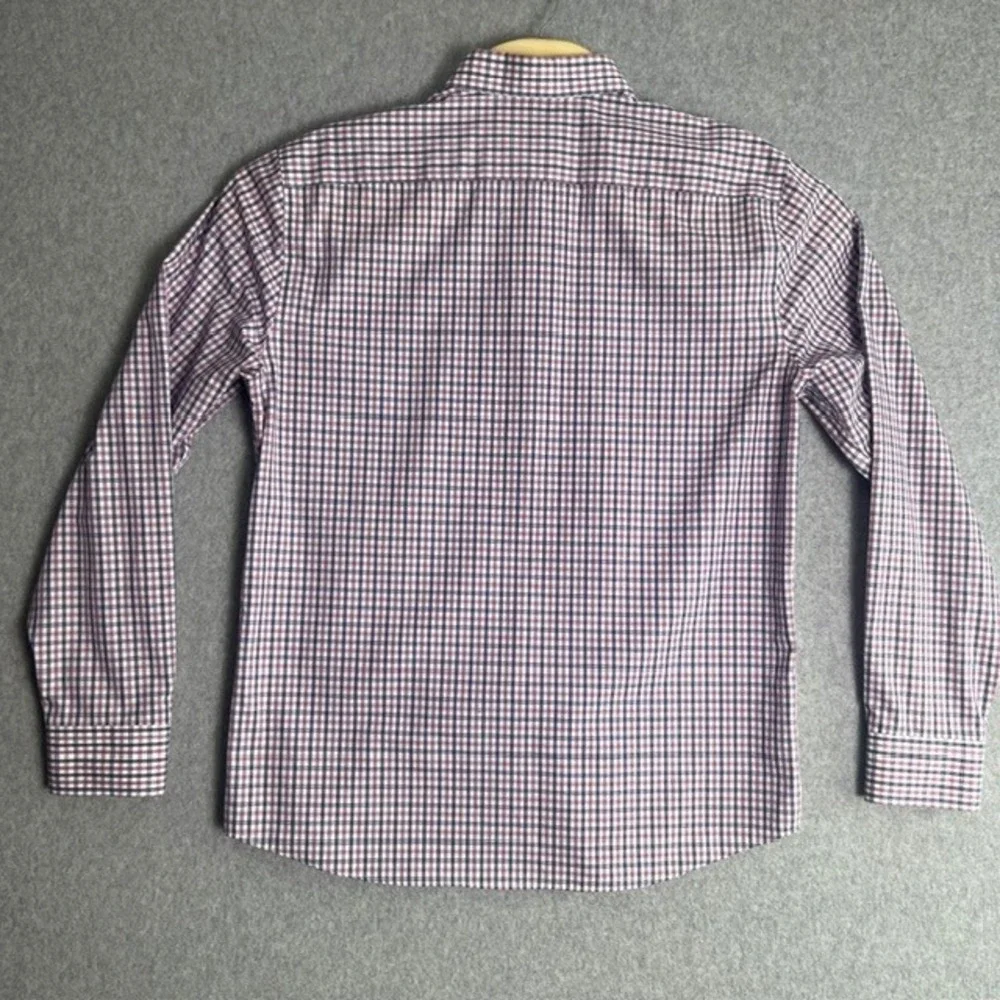 Banana Republic Men's Untucked Fit‎ Non Iron Plaid Check Dress Shirt Size Large